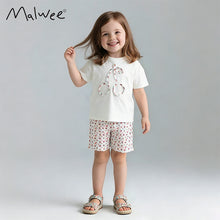 將圖片載入圖庫檢視器 111019TG-夏季女童圓領短袖兩件套裝
