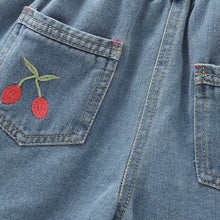 將圖片載入圖庫檢視器 111012TG-夏季女童圓領T恤牛仔套裝
