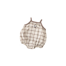 Load image into Gallery viewer, 622128LS-夏季｜格子吊帶｜男寶卡通包屁衣哈衣
