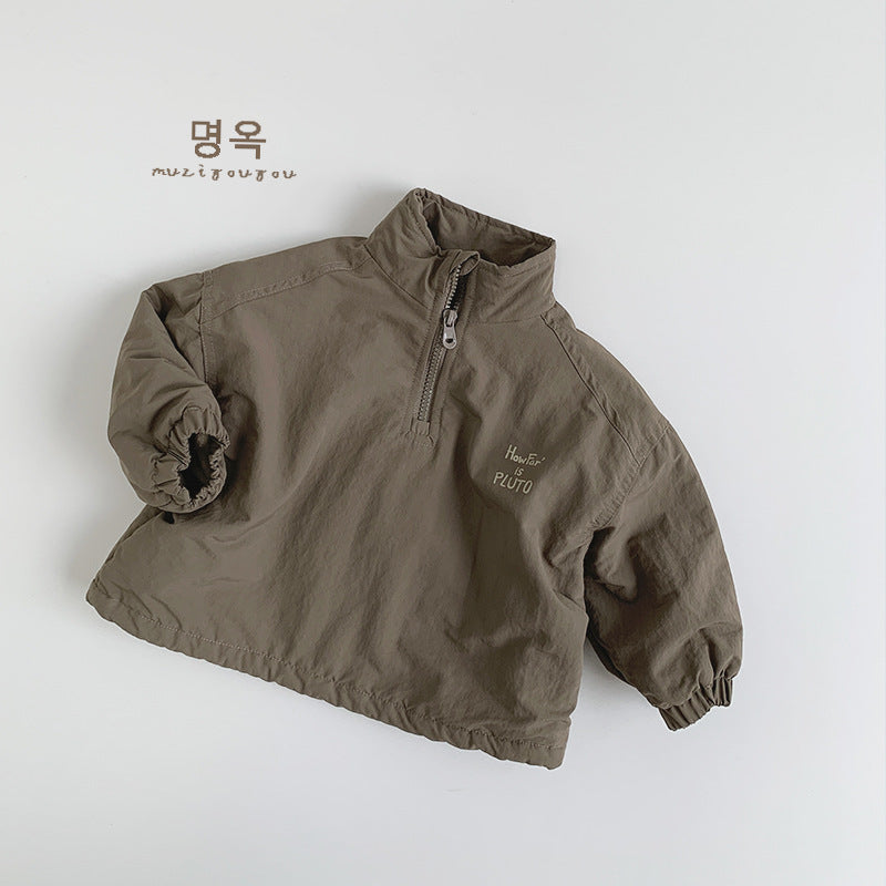 88167SE-Winter light fleece warm tops for small and medium-sized children