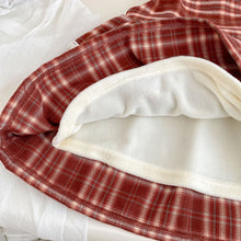 Load image into Gallery viewer, H10653LS-冬季加絨格子背心裙&amp;刷絨上衣
