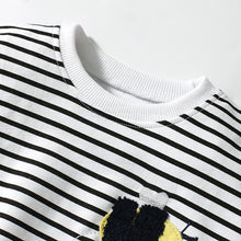 Load image into Gallery viewer, G20065TG-Autumn European and American striped long-sleeved cute bee top + trousers children&#39;s suit 
