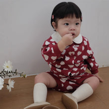 將圖片載入圖庫檢視器 Y8567LS-秋冬季寶寶提花小翻領開襟外套+三角麵包褲兩件套
