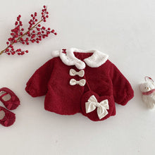 將圖片載入圖庫檢視器 ZDT5240TG冬季娃娃領拜年套裝｜加厚兩件式
