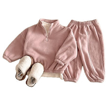 將圖片載入圖庫檢視器 Y8566TG-冬季立領套裝｜雙面絨運動風
