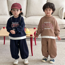 Load image into Gallery viewer, CZ260748TG春秋運動套裝｜假兩件衛衣褲
