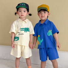 將圖片載入圖庫檢視器 XZ260974TG-夏季｜Polo短袖｜短褲套裝
