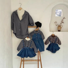 將圖片載入圖庫檢視器 Y7603SE-春夏款復古格翻領襯衫
