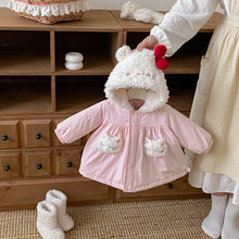 Load image into Gallery viewer, ZDW5266SE-冬季加厚毛毛連帽棉服外套
