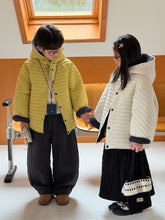 將圖片載入圖庫檢視器 2025D191SE-冬季韓版立領壓紋加厚休閒連帽外套
