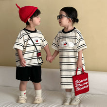 將圖片載入圖庫檢視器 XZ260877TG-夏季條紋短袖兄妹套裝
