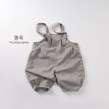 將圖片載入圖庫檢視器 25115LS-夏季薄款韓版格紋條紋背帶褲
