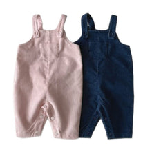 將圖片載入圖庫檢視器 Y9613LS-春夏季嬰兒大口袋純棉燈芯絨背帶褲長爬服
