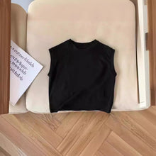 Load image into Gallery viewer, 71417SE-夏季純棉無袖圓領上衣
