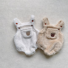 Load image into Gallery viewer, Y5230LS-Winter Cute Bear Plush Single Pocket Sling Bodysuit 
