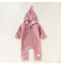 將圖片載入圖庫檢視器 D25288LS-秋冬搖粒絨精靈連帽拉鍊爬服
