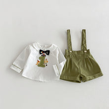 Load image into Gallery viewer, ZCY6100LS-春季寶寶周歲上衣&amp;吊帶褲
