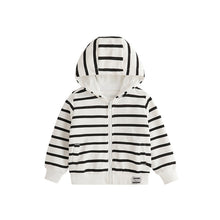 Load image into Gallery viewer, 10762SE-秋冬條紋連帽外套
