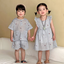 將圖片載入圖庫檢視器 XZ260896TG-夏季條紋兄妹套裝
