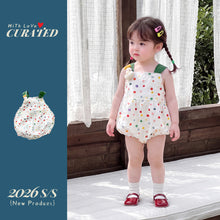 將圖片載入圖庫檢視器 624148LS-夏季｜彩色波點玩偶｜女童吊帶三角哈衣
