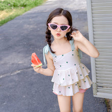 Load image into Gallery viewer, 25109TG-Summer Girls Cute Split Cake Skirt Swimsuit 
