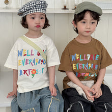 Load image into Gallery viewer, 25X04SE-夏季｜字母印花｜寬鬆T恤
