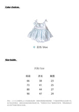 將圖片載入圖庫檢視器 629229LS-夏季｜星星亮片紗裙｜女童吊帶包屁衣
