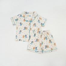 將圖片載入圖庫檢視器 626069TG-夏季｜純棉空調服｜兒童短袖家居服組
