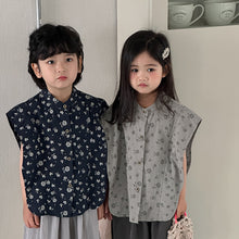 Load image into Gallery viewer, 26X02SE-夏季｜碎花無袖｜兒童薄款襯衫

