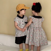 將圖片載入圖庫檢視器 XZ260789TG-夏季背心兄妹套裝
