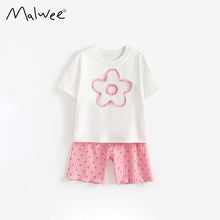 將圖片載入圖庫檢視器 111018TG-夏季女童圓領短袖套裝
