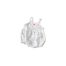 將圖片載入圖庫檢視器 629222LS-夏季｜愛心刺繡吊帶｜女童三角包屁衣
