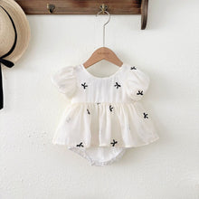 將圖片載入圖庫檢視器 0308LS-夏季｜蝴蝶結泡泡袖｜女童紗裙包屁服
