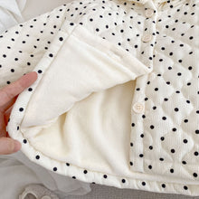 將圖片載入圖庫檢視器 H10671SE-冬季圓點加厚連帽外套（開衫）
