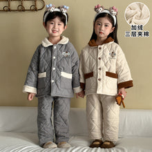 將圖片載入圖庫檢視器 DJ250594TG-冬季三層夾棉加厚家居服二件套裝
