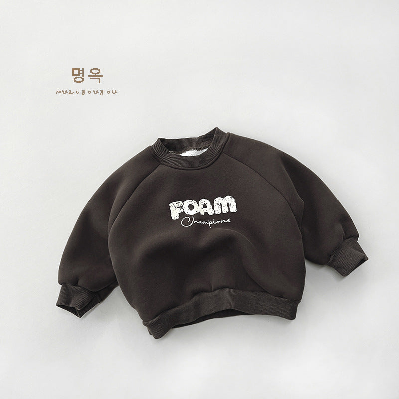 23171SE-Winter all-match fleece FOAM children's top