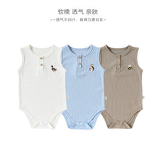Load image into Gallery viewer, D60106LS-夏季｜北歐風無袖｜三角爬服哈衣
