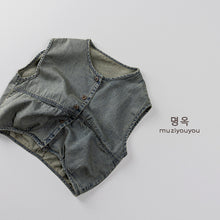 將圖片載入圖庫檢視器 25096SE-春夏兒童薄款牛仔背心
