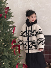 將圖片載入圖庫檢視器 2025D246SE-冬季韓版羊羔絨夾棉加厚拼色連帽外套
