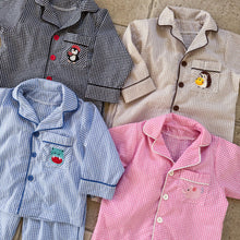 將圖片載入圖庫檢視器 CJ260869TG-春秋季兒童純棉格子家居兩件套
