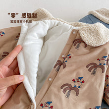 Load image into Gallery viewer, ZDL5200LS-冬季加絨毛毛領卡通連體衣
