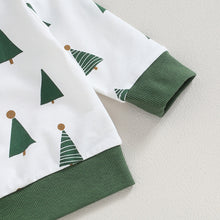 將圖片載入圖庫檢視器 35145TG-秋冬歐美聖誕樹滿版印花休閒兩件套
