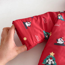 將圖片載入圖庫檢視器 ZDW5622SE-冬季熊貓撞色加厚夾棉外套
