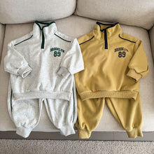 將圖片載入圖庫檢視器 CZ260694TG-春秋季拉鍊立領寬鬆運動兩件套
