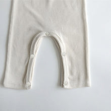 將圖片載入圖庫檢視器 Y9614LS-春季嬰兒細坑條背帶高腰護肚連身褲
