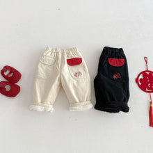 將圖片載入圖庫檢視器 ZDK5673PA-冬季金魚撞色羊駝絨長褲
