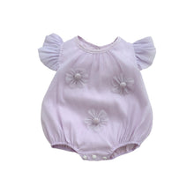 Load image into Gallery viewer, M2402491LS-Summer sweet thin version small flying sleeve chiffon flower bodysuit 

