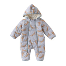 將圖片載入圖庫檢視器 D25296LS-冬季雙拉鍊加厚夾棉連帽爬服
