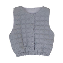 將圖片載入圖庫檢視器 Y7458SE-冬季棉質背心｜小方格保暖馬甲

