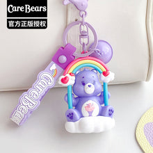 將圖片載入圖庫檢視器 90404AC-正版卡通carebears愛心小熊可愛鞦韆系列立體鑰匙圈掛飾掛件公仔
